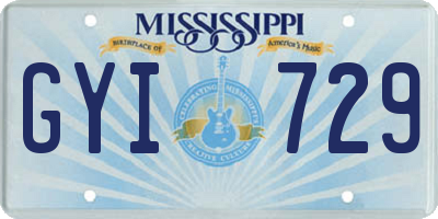 MS license plate GYI729