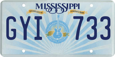 MS license plate GYI733