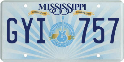 MS license plate GYI757