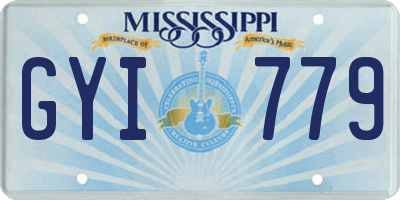 MS license plate GYI779