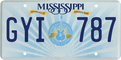 MS license plate GYI787