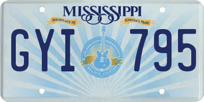 MS license plate GYI795