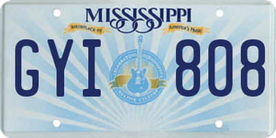 MS license plate GYI808