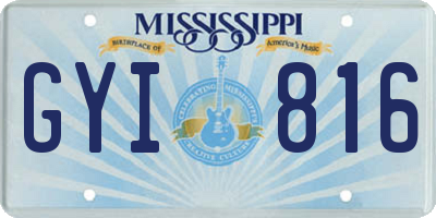 MS license plate GYI816