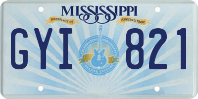 MS license plate GYI821