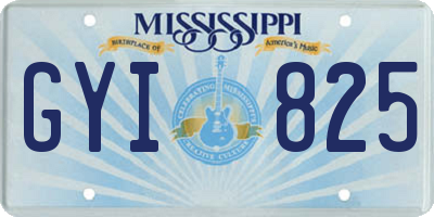 MS license plate GYI825