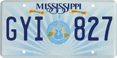 MS license plate GYI827