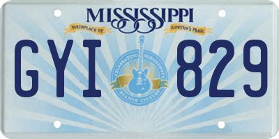 MS license plate GYI829