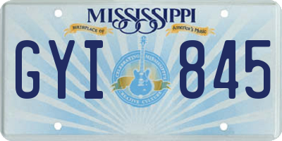 MS license plate GYI845