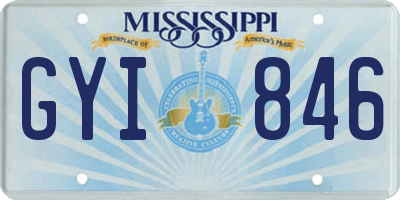 MS license plate GYI846