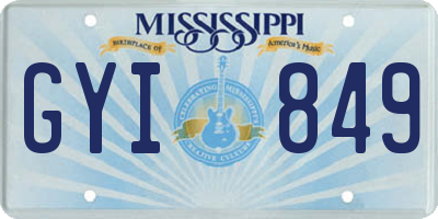 MS license plate GYI849