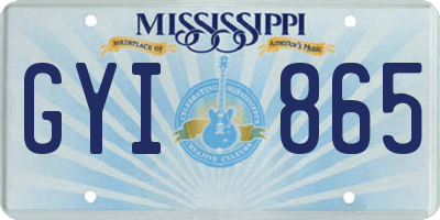 MS license plate GYI865