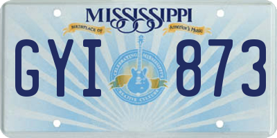 MS license plate GYI873