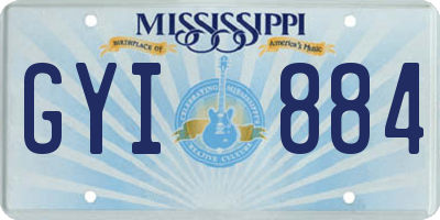 MS license plate GYI884