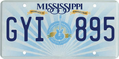 MS license plate GYI895