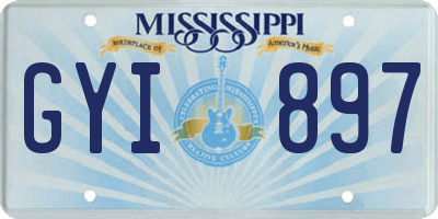 MS license plate GYI897