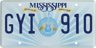 MS license plate GYI910