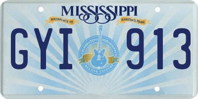 MS license plate GYI913