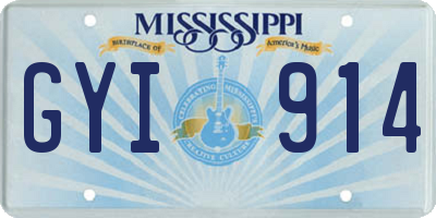 MS license plate GYI914