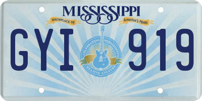 MS license plate GYI919