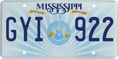 MS license plate GYI922
