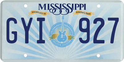 MS license plate GYI927