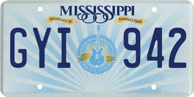 MS license plate GYI942