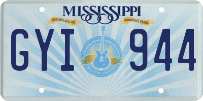 MS license plate GYI944