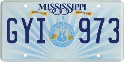 MS license plate GYI973