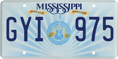MS license plate GYI975
