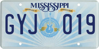 MS license plate GYJ019