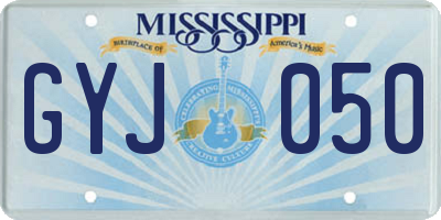 MS license plate GYJ050