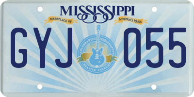 MS license plate GYJ055