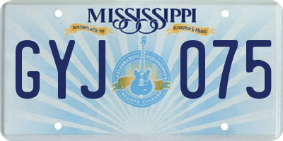 MS license plate GYJ075