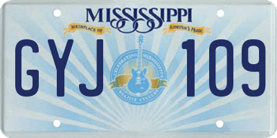 MS license plate GYJ109