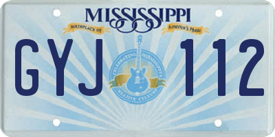 MS license plate GYJ112