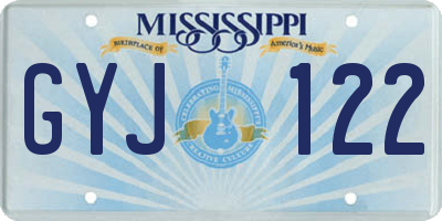 MS license plate GYJ122