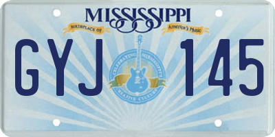 MS license plate GYJ145