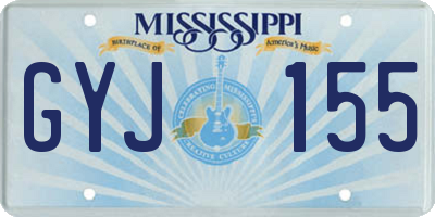 MS license plate GYJ155