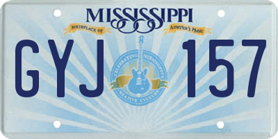 MS license plate GYJ157