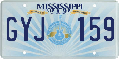 MS license plate GYJ159