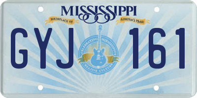 MS license plate GYJ161