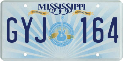 MS license plate GYJ164