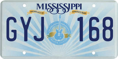MS license plate GYJ168