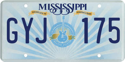 MS license plate GYJ175