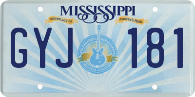MS license plate GYJ181