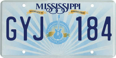 MS license plate GYJ184
