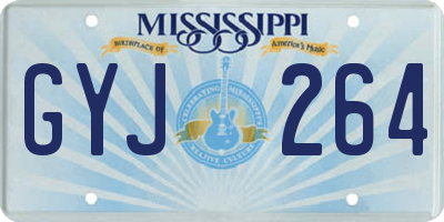 MS license plate GYJ264