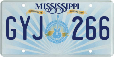 MS license plate GYJ266