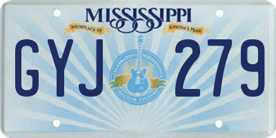 MS license plate GYJ279